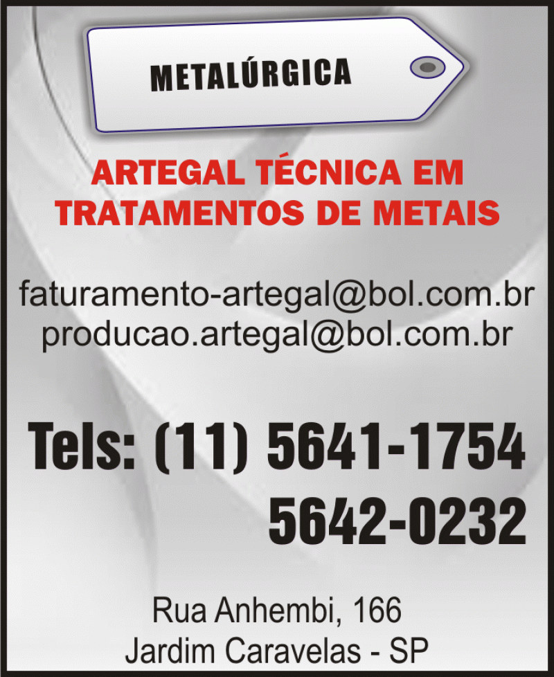 Artegal - Técnica em Tratamentos de Metais