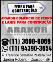 Arakor Comércio de Ferro e Lajes para Construção